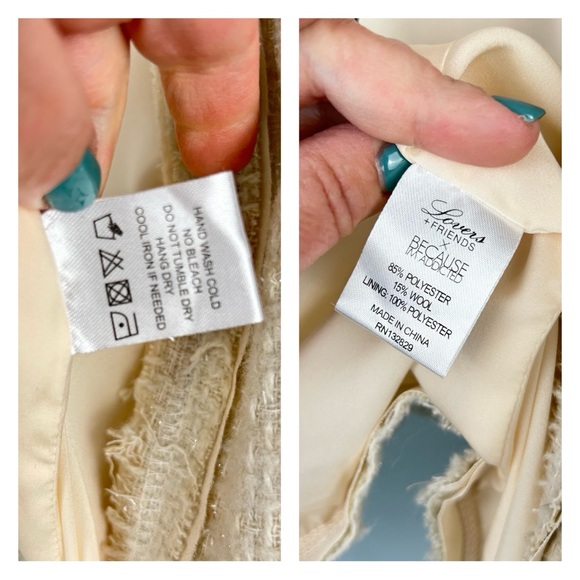 Lovers + Friends x Because I’m Addicted En Vogue Jacket in Cream Tweed/Stud M - Picture 11 of 15